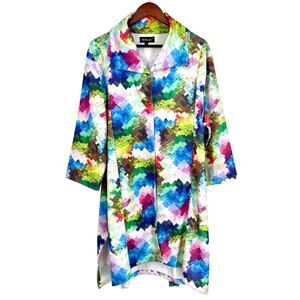 NESLAY Womens 1 (XL) Wearable Art to Wear Artsy Jacket Blouse Shirt Top Unique